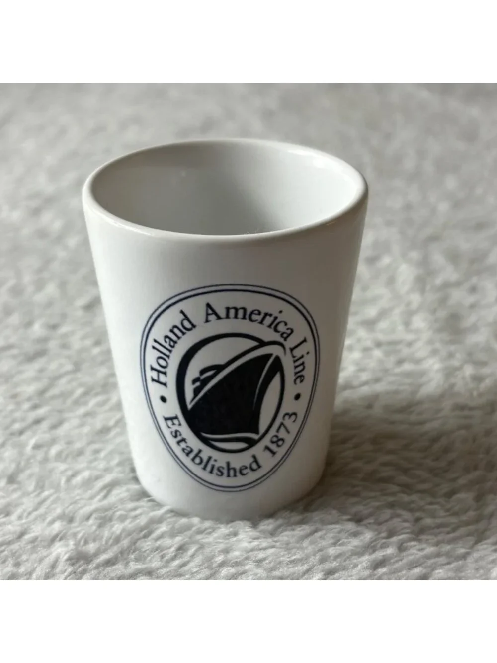 Holland America Shot Glass Blue White Cruise Decor